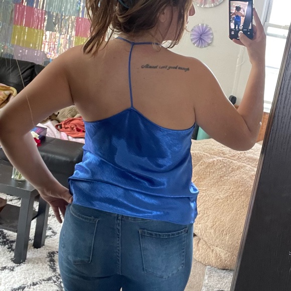 Express Blue String Top - Picture 2 of 2